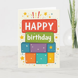 Carte d'anniversaire Energetic Stars