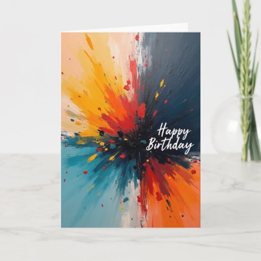 Carte d'anniversaire enflammée (Devant)
