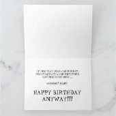 Carte d'anniversaire enorme drôle de voiture de (Intérieur)