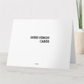 Carte d'anniversaire enorme rapide de voiture de (Dos)