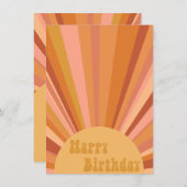 Carte d'anniversaire ensoleillée (Devant / Derrière)