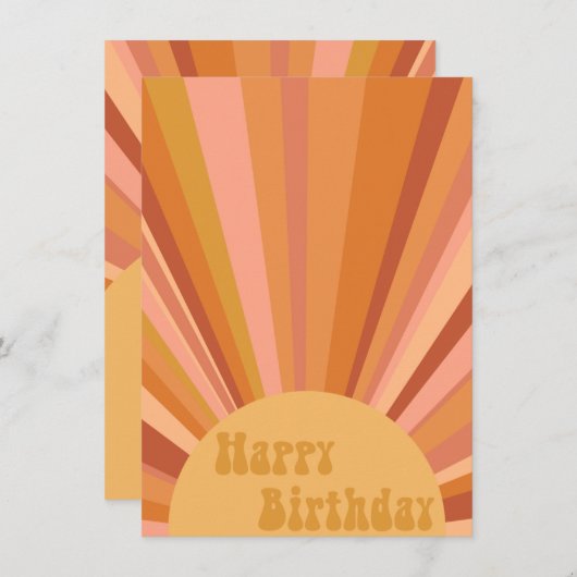 Carte d'anniversaire ensoleillée (Devant / Derrière)