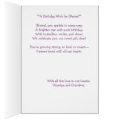 Carte d'anniversaire entièrement personnalisée pou (Intérieur (Droit))