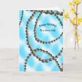 Carte d'anniversaire enveloppée de perles (Fleur jaune)