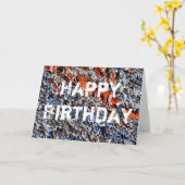 Carte d'anniversaire épluchée (Fleur jaune)