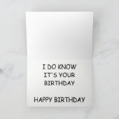 Carte d'anniversaire erronée de Bigfoot (Intérieur)