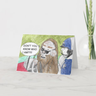 Carte d'anniversaire erronée de Bigfoot