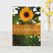 Carte d'anniversaire espagnole (Fleur jaune)