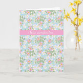 Carte d'anniversaire espagnole : Dogroses rose sur (Fleur jaune)