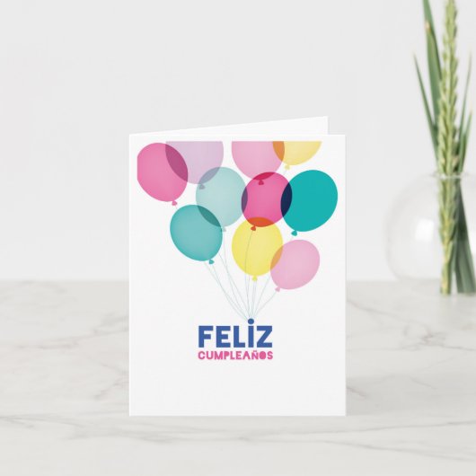 Carte d'anniversaire espagnole "Feliz Cumpleaños" (Devant)