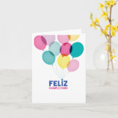 Carte d'anniversaire espagnole "Feliz Cumpleaños" (Fleur jaune)