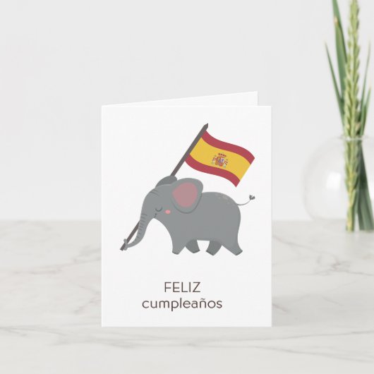 Carte d'anniversaire espagnole - feliz cumpleaños (Devant)
