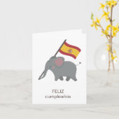 Carte d'anniversaire espagnole - feliz cumpleaños (Fleur jaune)