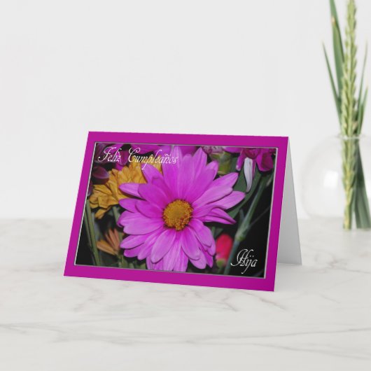 Carte d'anniversaire espagnole pour la fille (Devant)