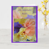 Carte d'anniversaire espagnole pour la maman (Fleur jaune)