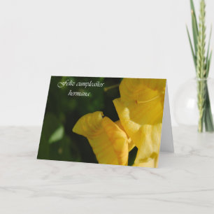 Carte d'anniversaire espagnole pour la soeur