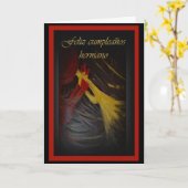 Carte d'anniversaire espagnole pour le frère (Fleur jaune)