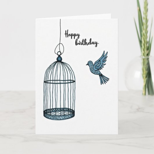 Carte d'anniversaire Esprit Libre (Devant)