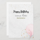 Carte d'anniversaire esthétique (Devant / Derrière)