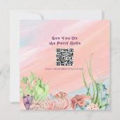 carte d'anniversaire esthétique Pink Water Color (Dos)