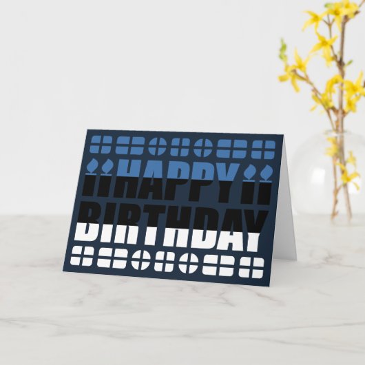 Carte d'anniversaire estonienne (Fleur jaune)