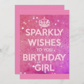 Carte d'anniversaire étincelante (Devant / Derrière)