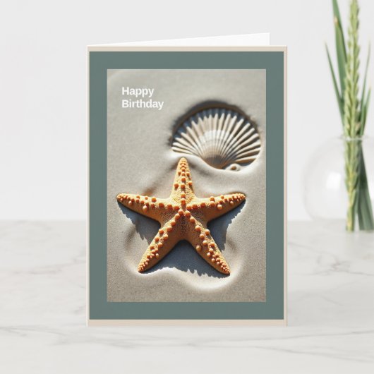 Carte d'anniversaire Étoile de mer (Devant)