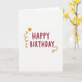 Carte d'anniversaire Étoile Dorée Joyeuse (Fleur jaune)