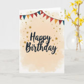 Carte d'anniversaire étoile douce (Fleur jaune)