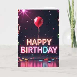 Carte d'anniversaire Étoile Lumineuse