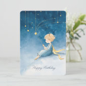 Carte d'anniversaire Étoile Magique (Debout devant)