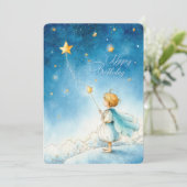 Carte d'anniversaire Étoile Magique (Debout devant)