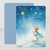 Carte d'anniversaire Étoile Magique (Devant / Derrière)