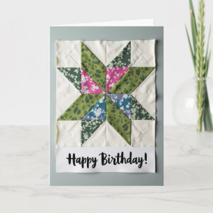 Carte d'anniversaire étoile piquée joyeuse