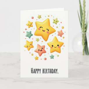 Carte d'anniversaire étoilée joyeuse