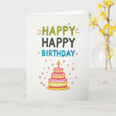 Carte d'anniversaire étoiles faite main (Fleur jaune)