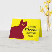 CARTE D'ANNIVERSAIRE "ÉTRANGE" (Fleur jaune)