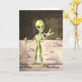 Carte d'anniversaire étrangère (Fleur jaune)