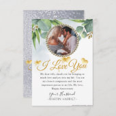 Carte d'anniversaire Eucalyptus Photo Femme (Devant / Derrière)