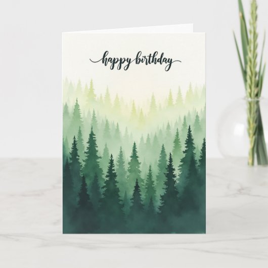 Carte d'anniversaire Evergreen (Devant)