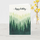 Carte d'anniversaire Evergreen (Fleur jaune)