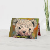 Carte d'anniversaire 'Evil Teddy Bear' (Devant)
