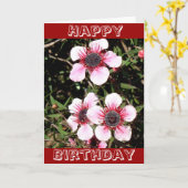Carte d'anniversaire exotique de fleurs (Fleur jaune)