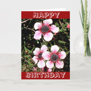 Carte d'anniversaire exotique de fleurs