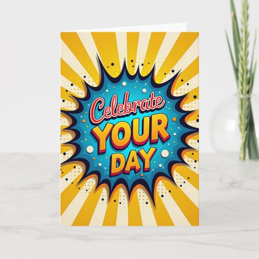 Carte d'anniversaire Explosion Douce (Devant)