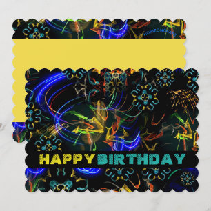 Carte d'anniversaire Explosion Exotique de Feux d'