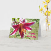 Carte d'anniversaire Extraordinaire Lily (Fleur jaune)