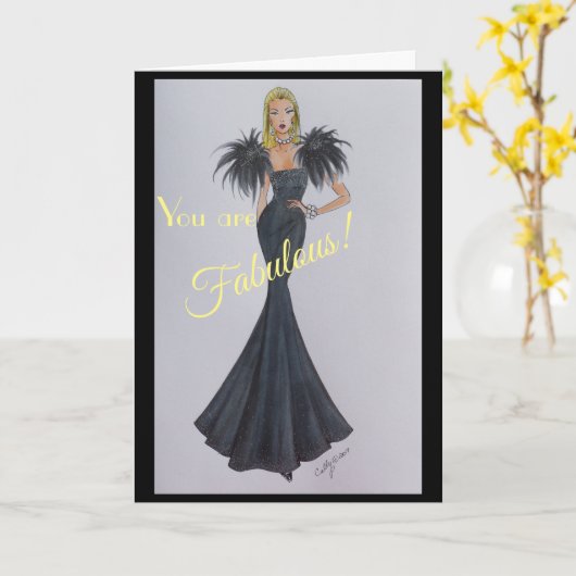 Carte d'anniversaire fabuleuse (Fleur jaune)