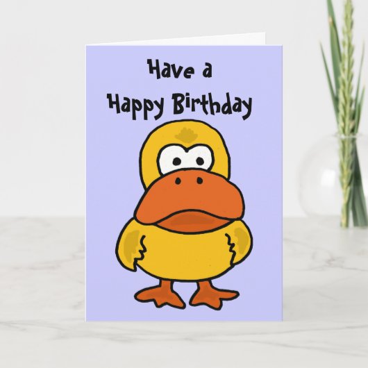 Carte d'anniversaire fâchée de canard de BA (Devant)