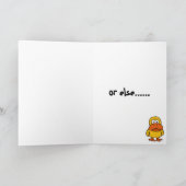 Carte d'anniversaire fâchée de canard de BA (Intérieur)